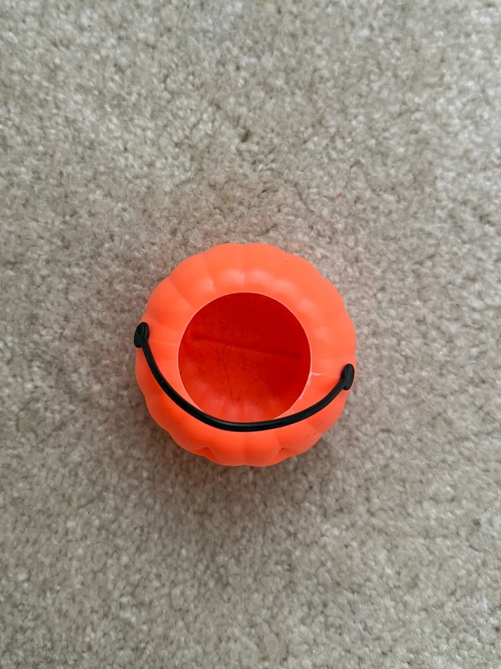 Small Plastic Pumpkin Trick-or-Treat Bucket - Orange